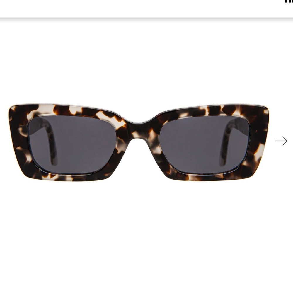 Illesteva WILSON Sunglasses White Tortoise/Grey Flat